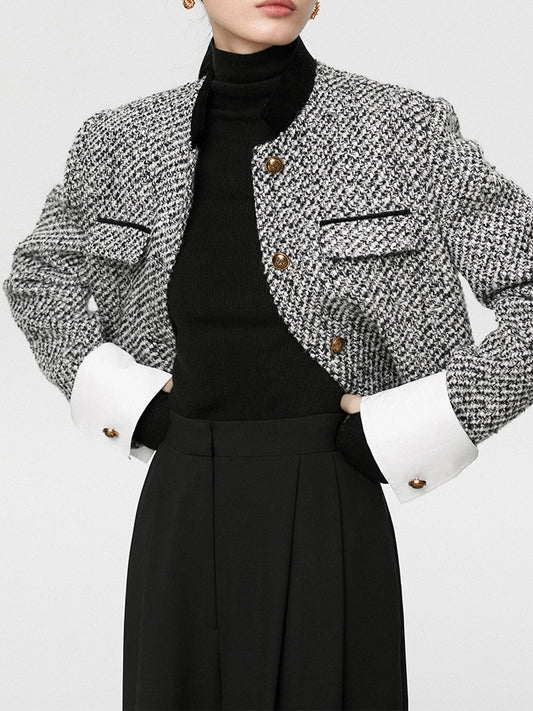 Tweed Boucle Graceful Crop Blazer