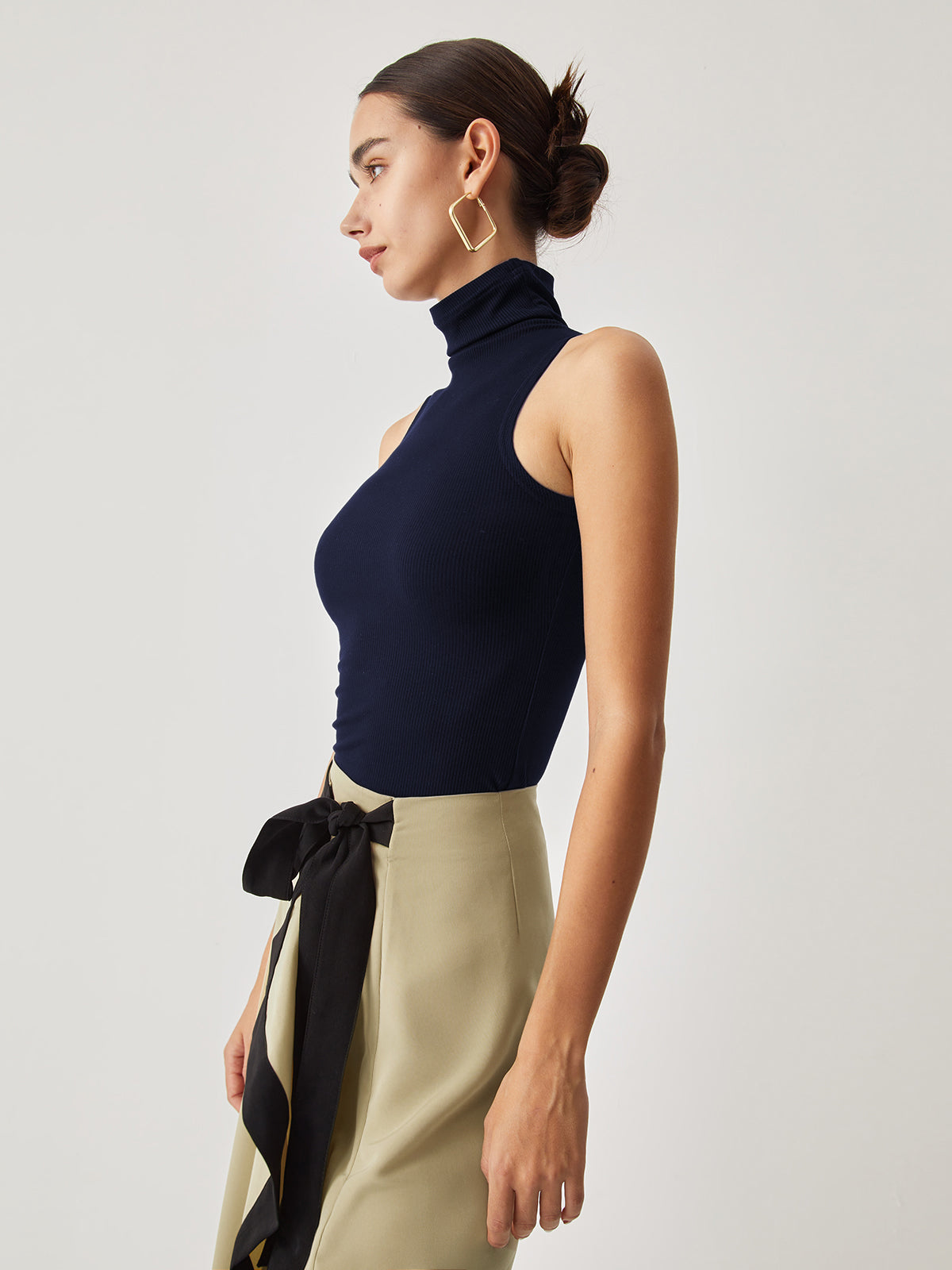 Turtleneck Charming Rib Top