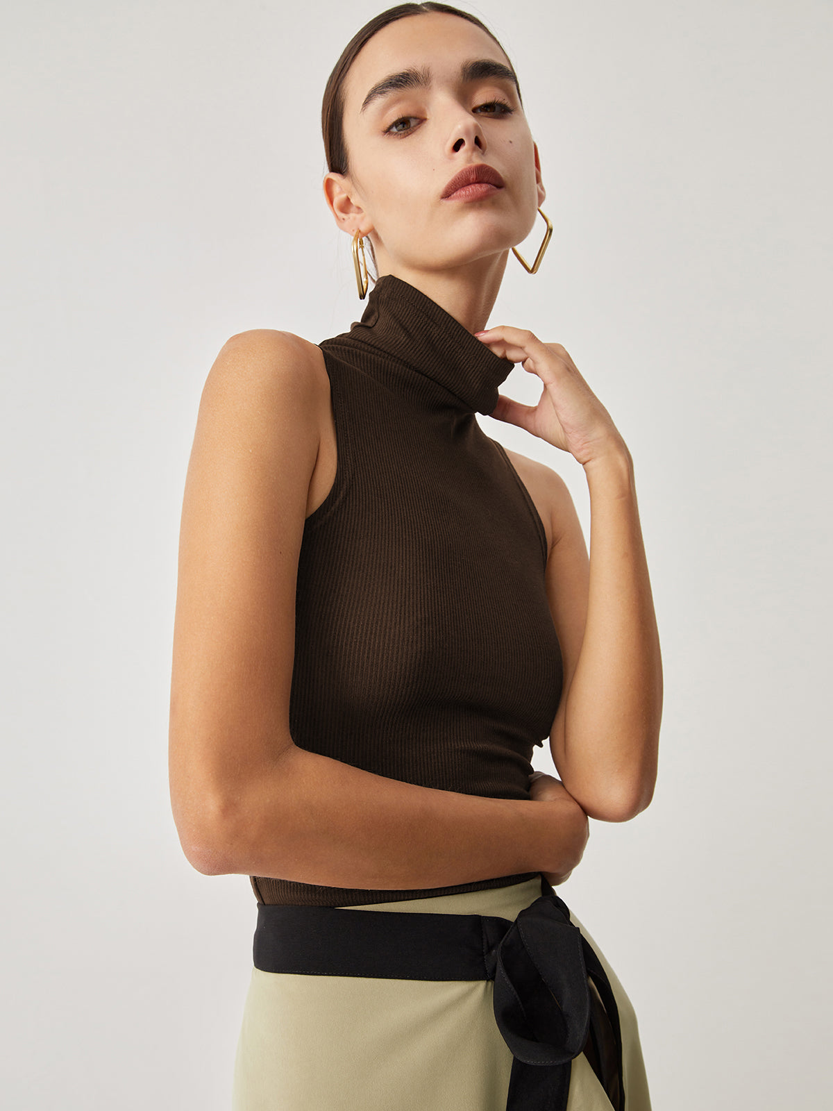 Turtleneck Charming Rib Top