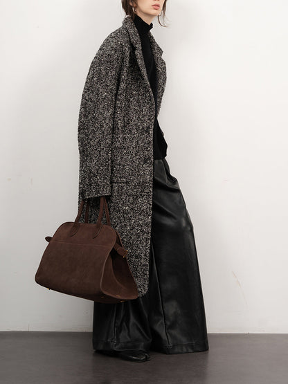 Tweed Boucle Graceful Wool Coat