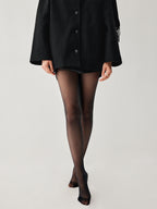Sequined Charming Sheer Tights Black / One Size Socks