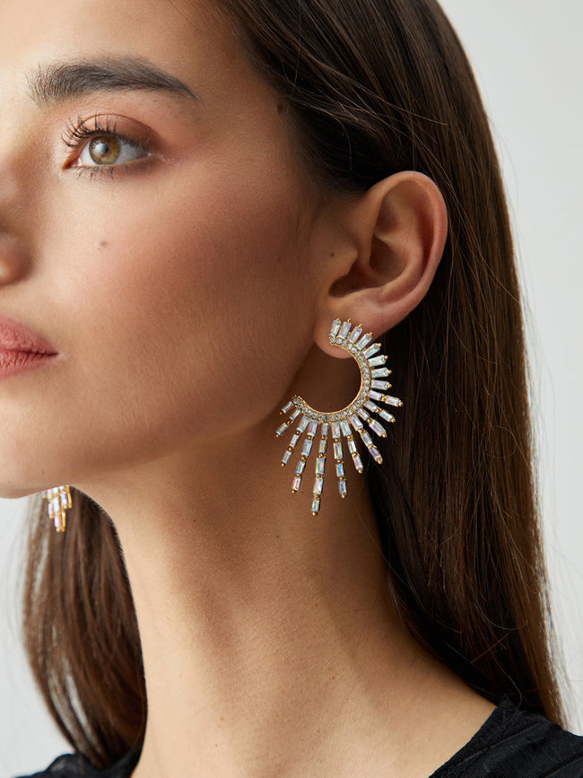 Rhinestones Charming Sunshine Earrings White / One Size Earrings Main image