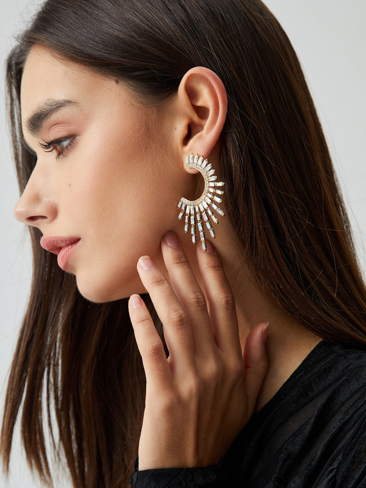 Rhinestones Charming Sunshine Earrings White / One Size Earrings