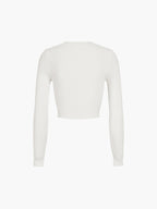 Cutout Split Beads Trendy Detail Ribbed Knit Top Sweaters L
