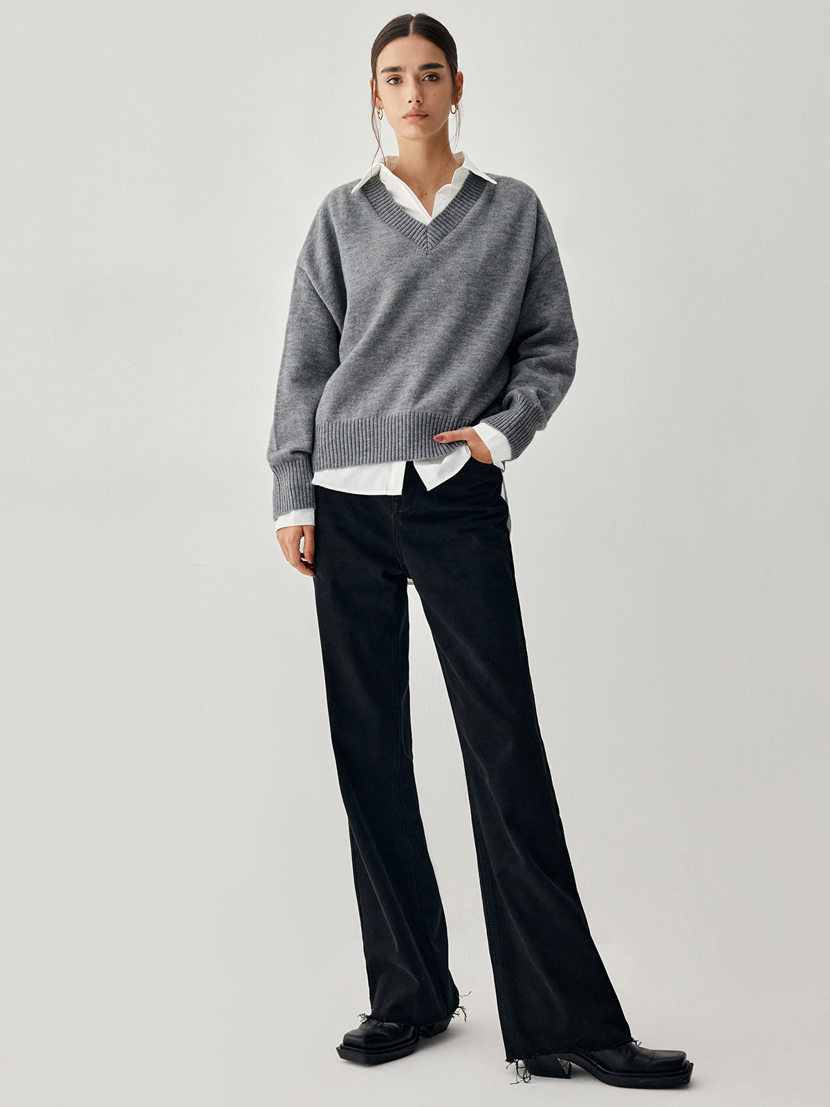 Charcoal Charming Sweater Sweaters