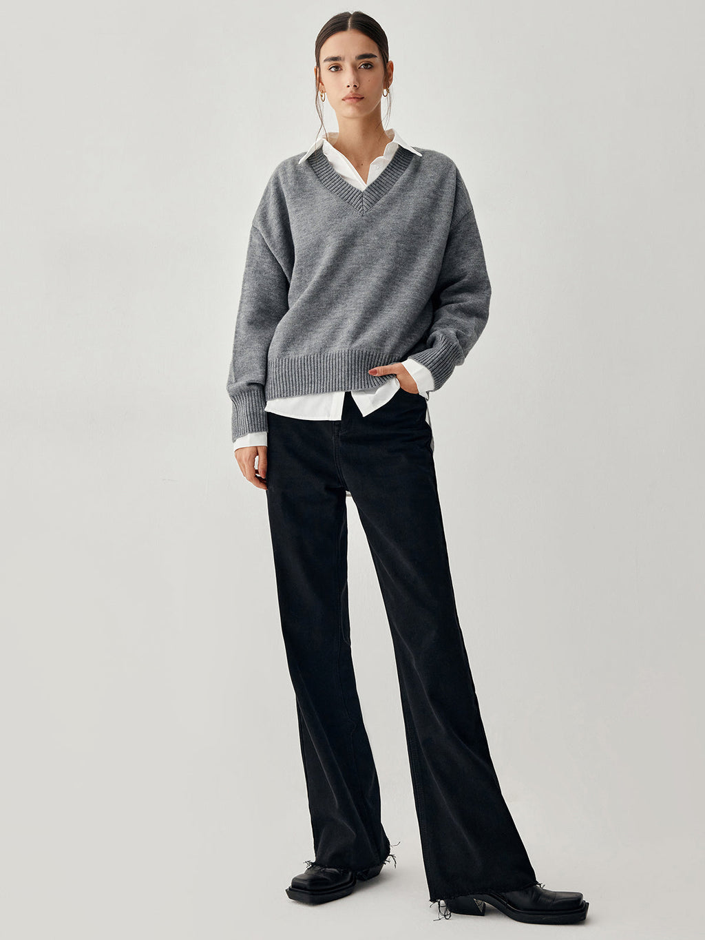 Charcoal Charming Sweater Sweaters