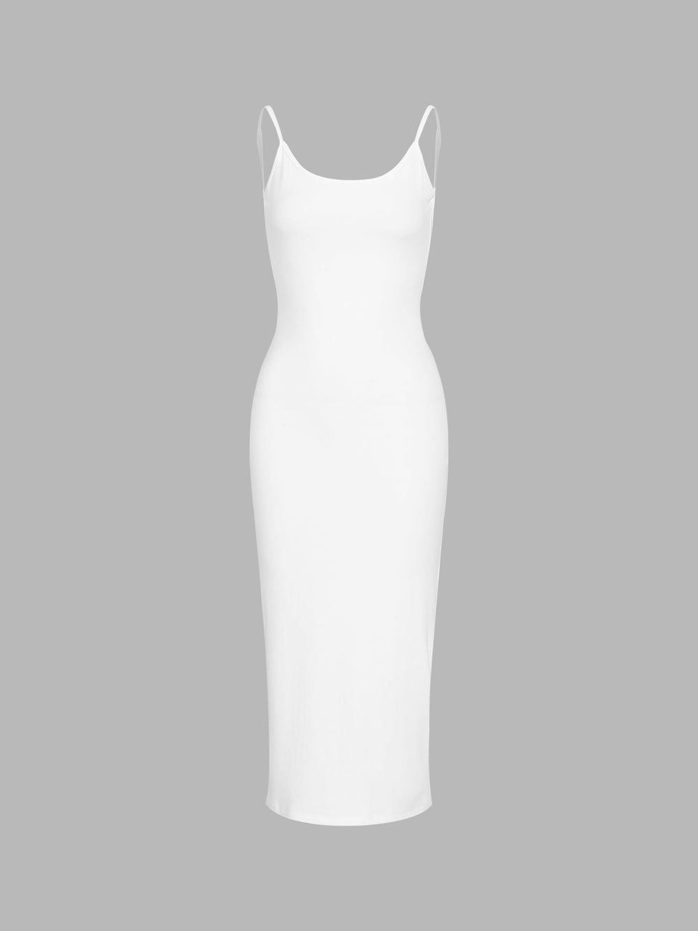 Classic Open Graceful Back Midi Dress White / XS Dresses