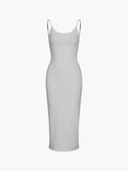 Classic Open Graceful Back Midi Dress Grey / XS Dresses