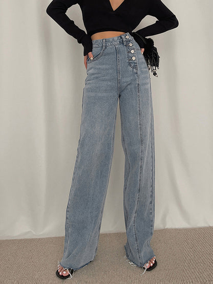 Utility Denim Graceful Straight Leg Jeans