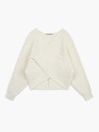 Cross My Heart Trendy Oversized Crop Sweater Off White / XS Sweaters L