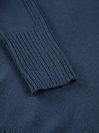 Solid High Graceful Neck Knit Sweater Sweaters L