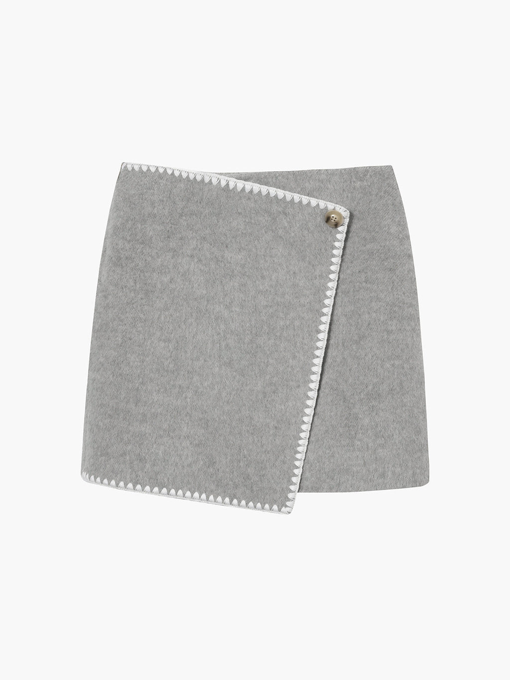 Tweed Contrast Graceful Trim Midi Skirt Skirts