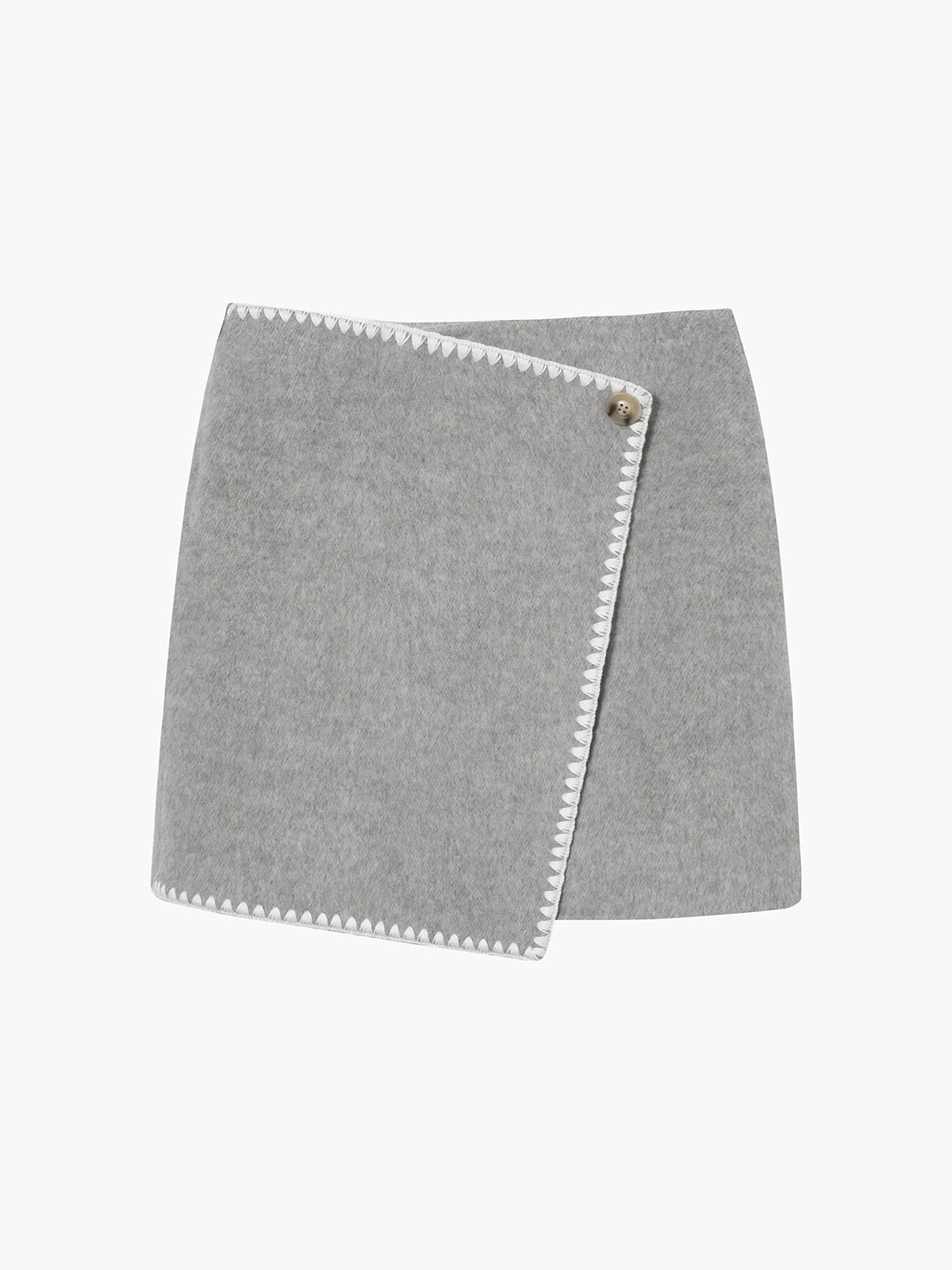 Tweed Contrast Graceful Trim Midi Skirt Skirts