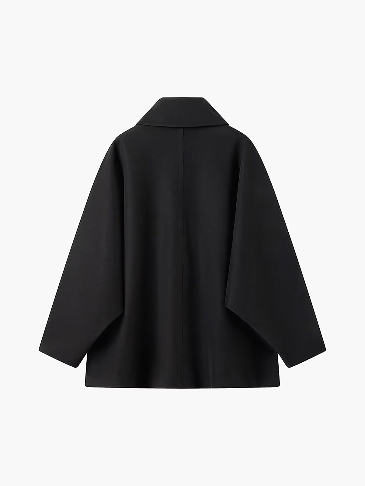 Solid Oversized Graceful Pocket Button Coat Wool Coats