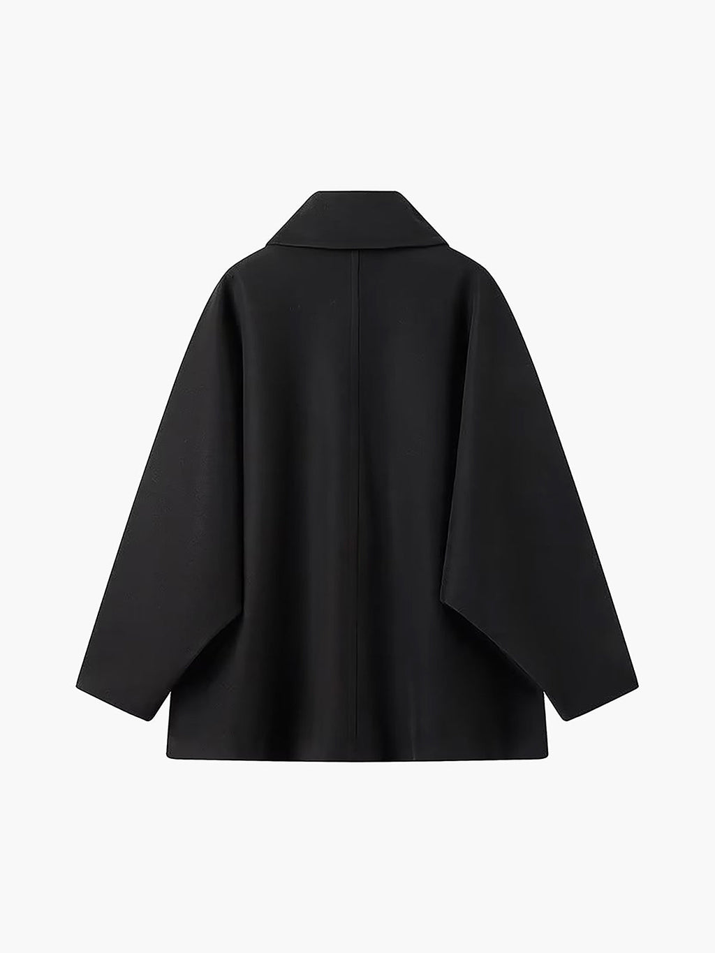 Solid Oversized Graceful Pocket Button Coat Wool Coats