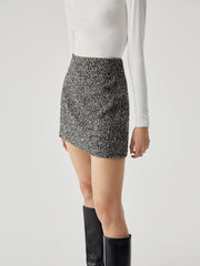 Wool blend Zip Graceful Mini Skirt Skirts