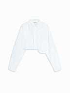 Asymmetrical Pocket Button Trendy Collar Crop Shirt Shirts