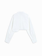 Asymmetrical Pocket Button Trendy Collar Crop Shirt Shirts