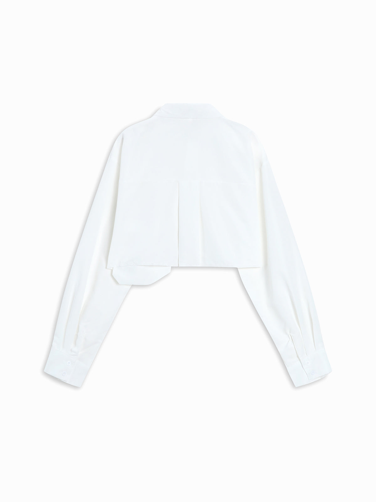 Asymmetrical Pocket Button Trendy Collar Crop Shirt Shirts