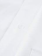 Asymmetrical Pocket Button Trendy Collar Crop Shirt Shirts