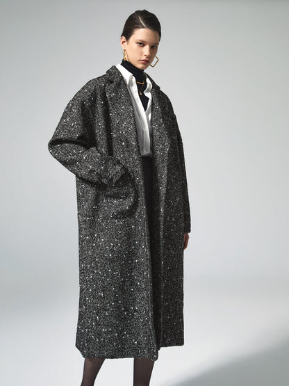 Tweed Boucle Graceful Wool Coat