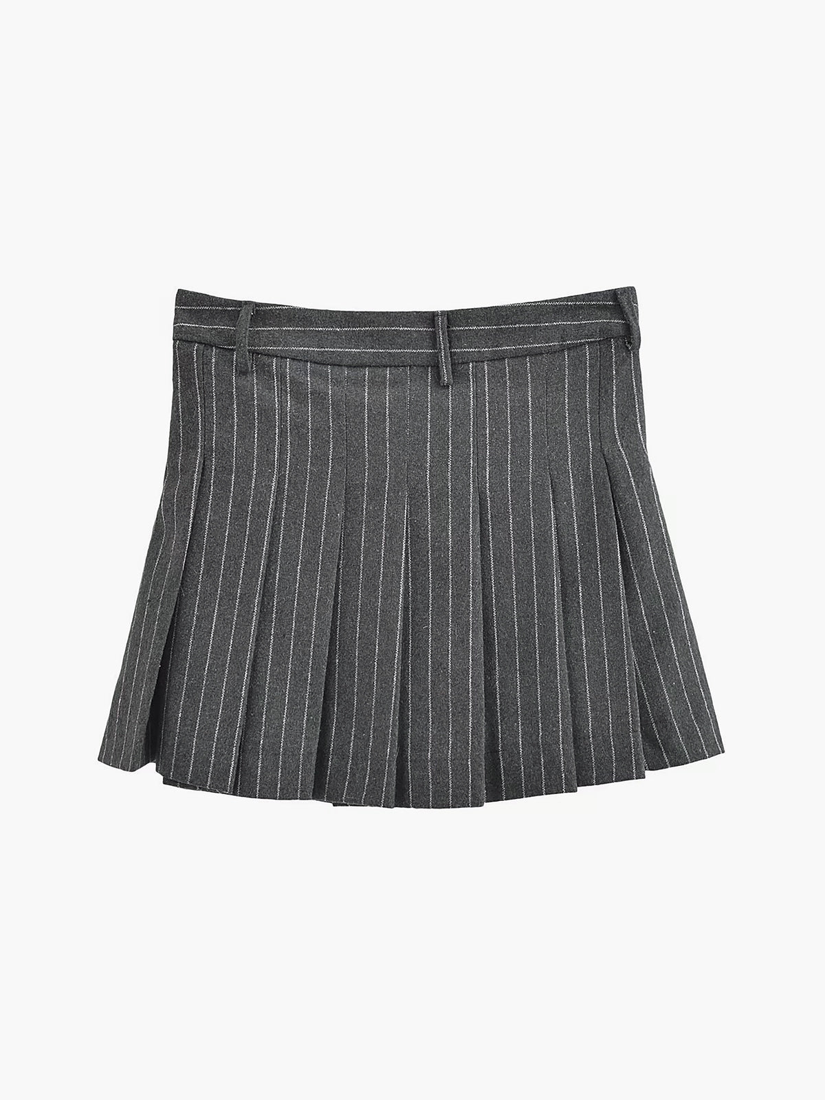 Stripe Pleated Graceful Mini Skirt Secondary image