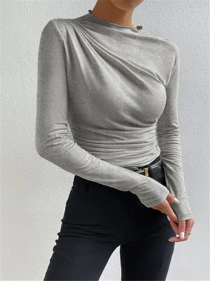 Ruching Long Graceful Sleeve Shirt Secondary image