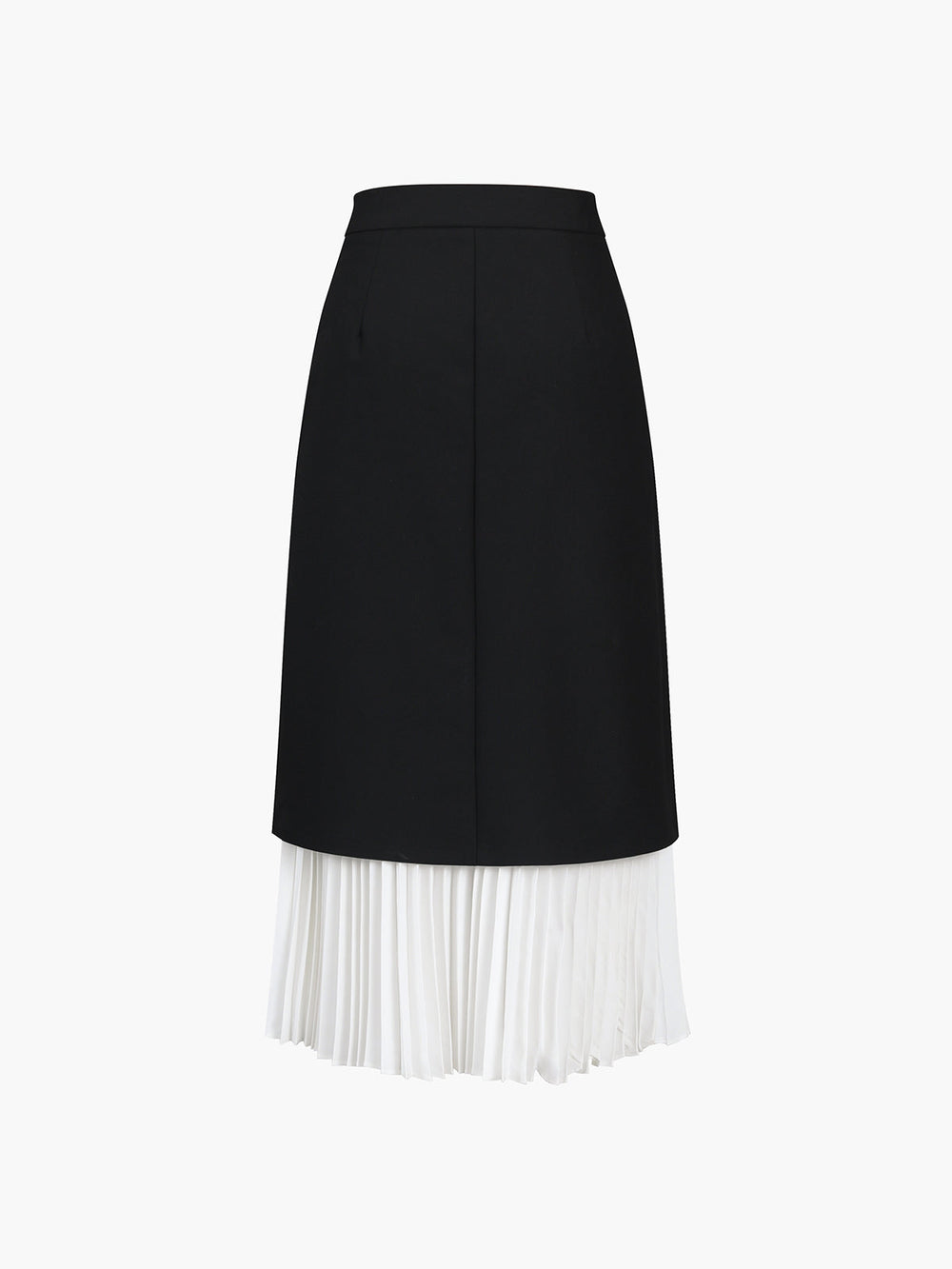 Two Tone Graceful Pleated Long Skirt Skirts