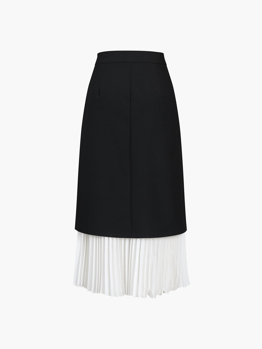 Two Tone Graceful Pleated Long Skirt Skirts