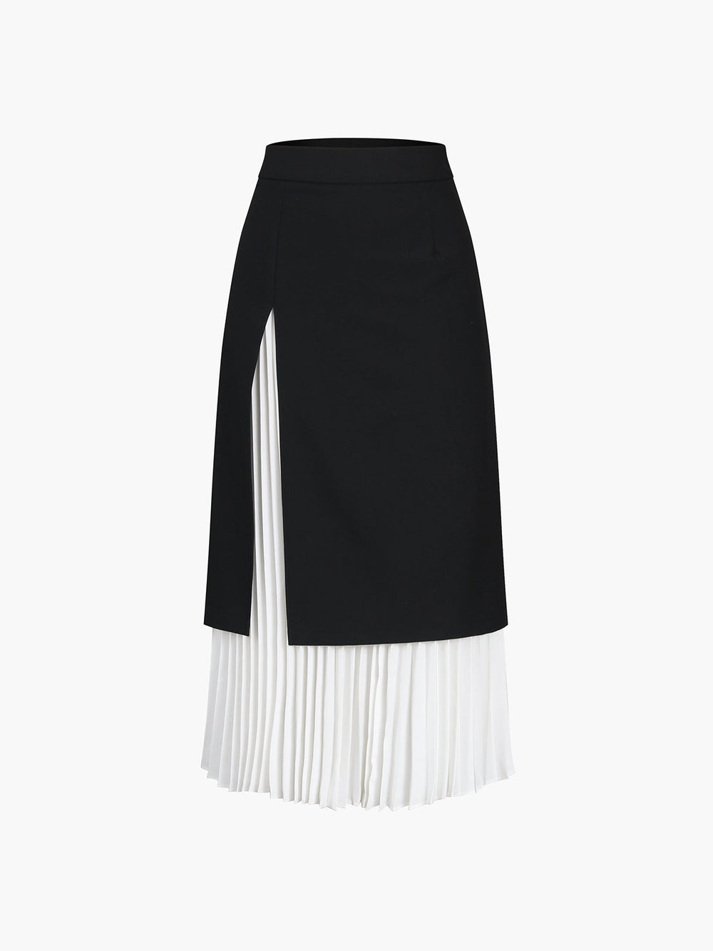 Two Tone Graceful Pleated Long Skirt Skirts