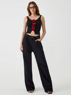 Bulgarian Rose Graceful Cut Out Cami Tank Tops & Camis