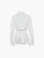 Cut Out Button Trendy Down Collar Shirt Shirts