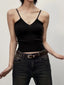 Seamless Deep Graceful Neck Ribbed Cami Black / S Tank Tops & Camis