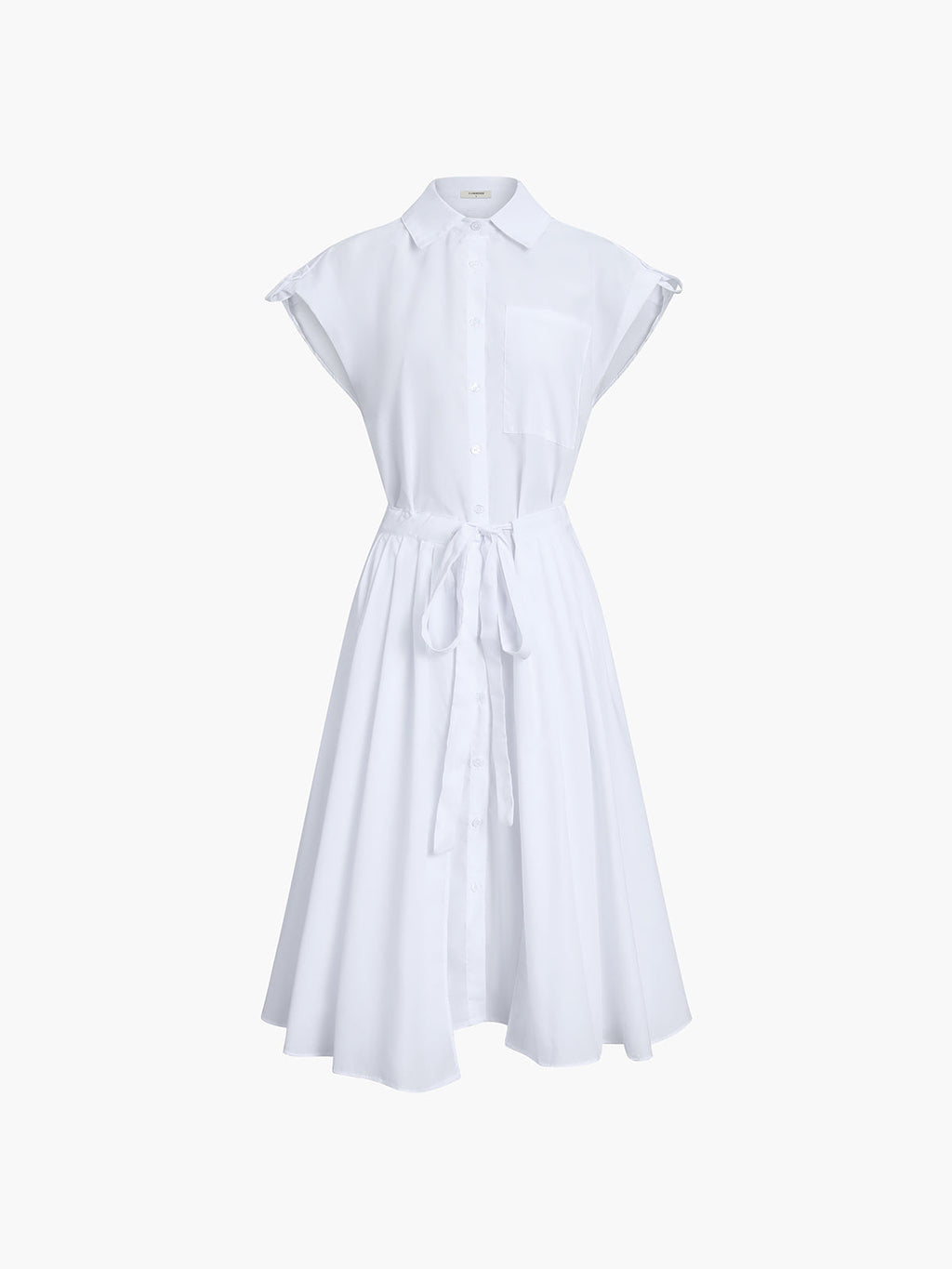 Cotton Blends Sleeveless Trendy Split Midi Dress Dresses