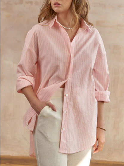 Striped Long Graceful Sleeve Shirt