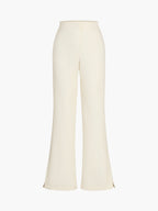 Solid Tube Top With Modern Wide Leg Pants Set Pant Sets