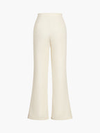 Solid Tube Top With Modern Wide Leg Pants Set Pant Sets
