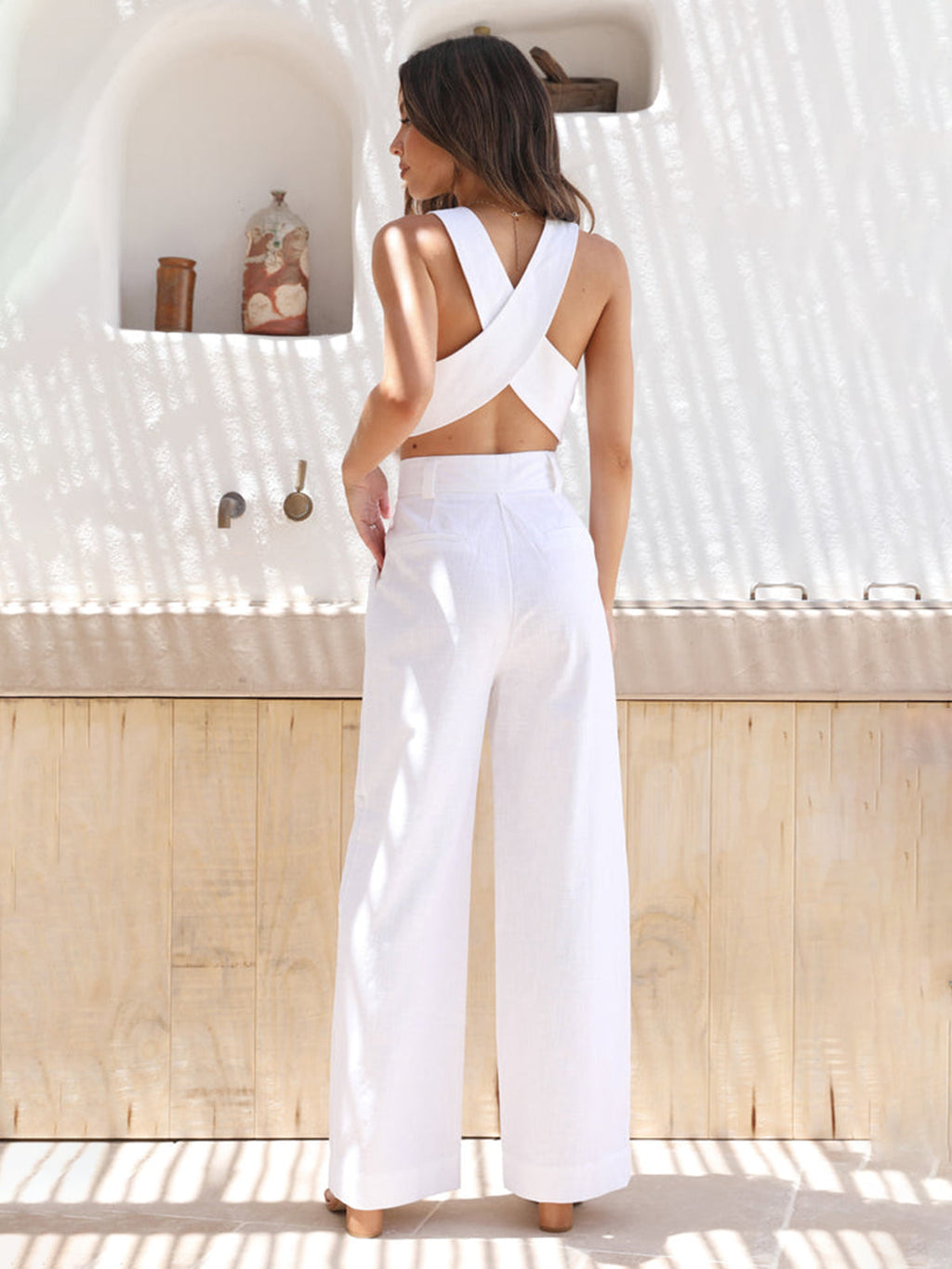 Cotton Straight Graceful Leg Pants Pants