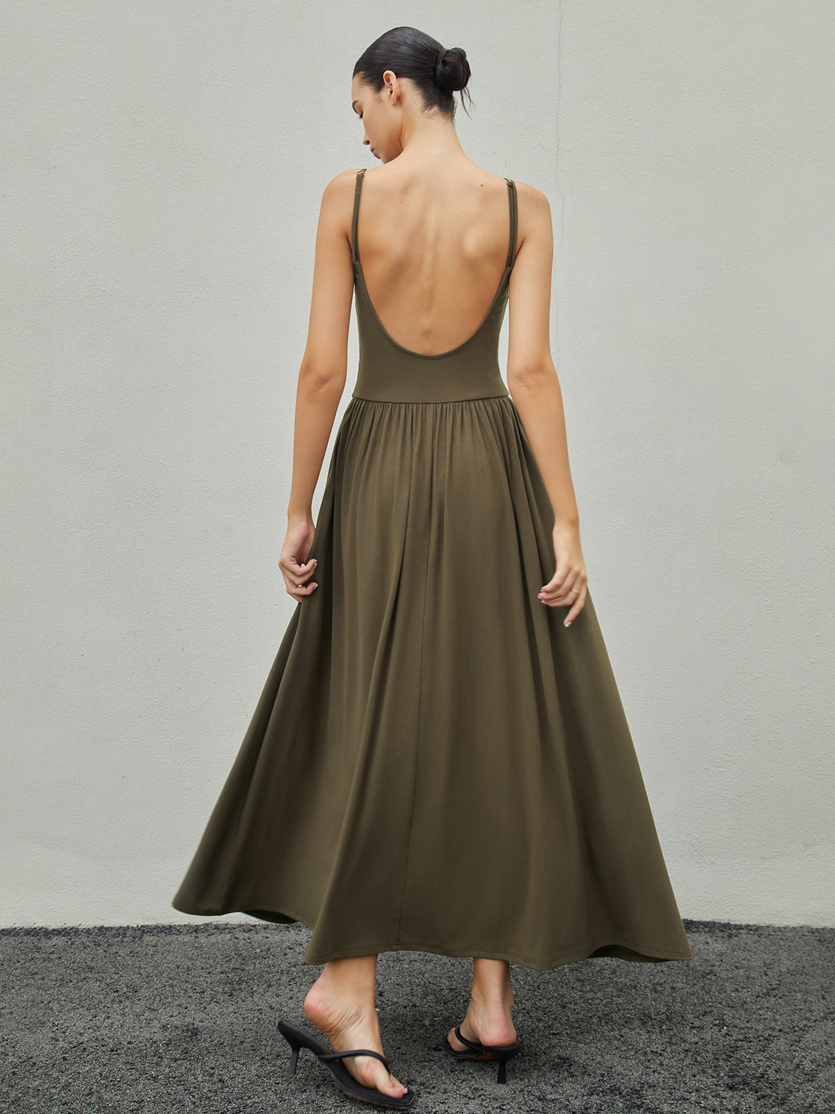 Bustier Corset Open Trendy Back Long Tank Dress Knit Dresses