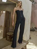 Button Up Graceful Tube Tank Top Tank Tops & Camis