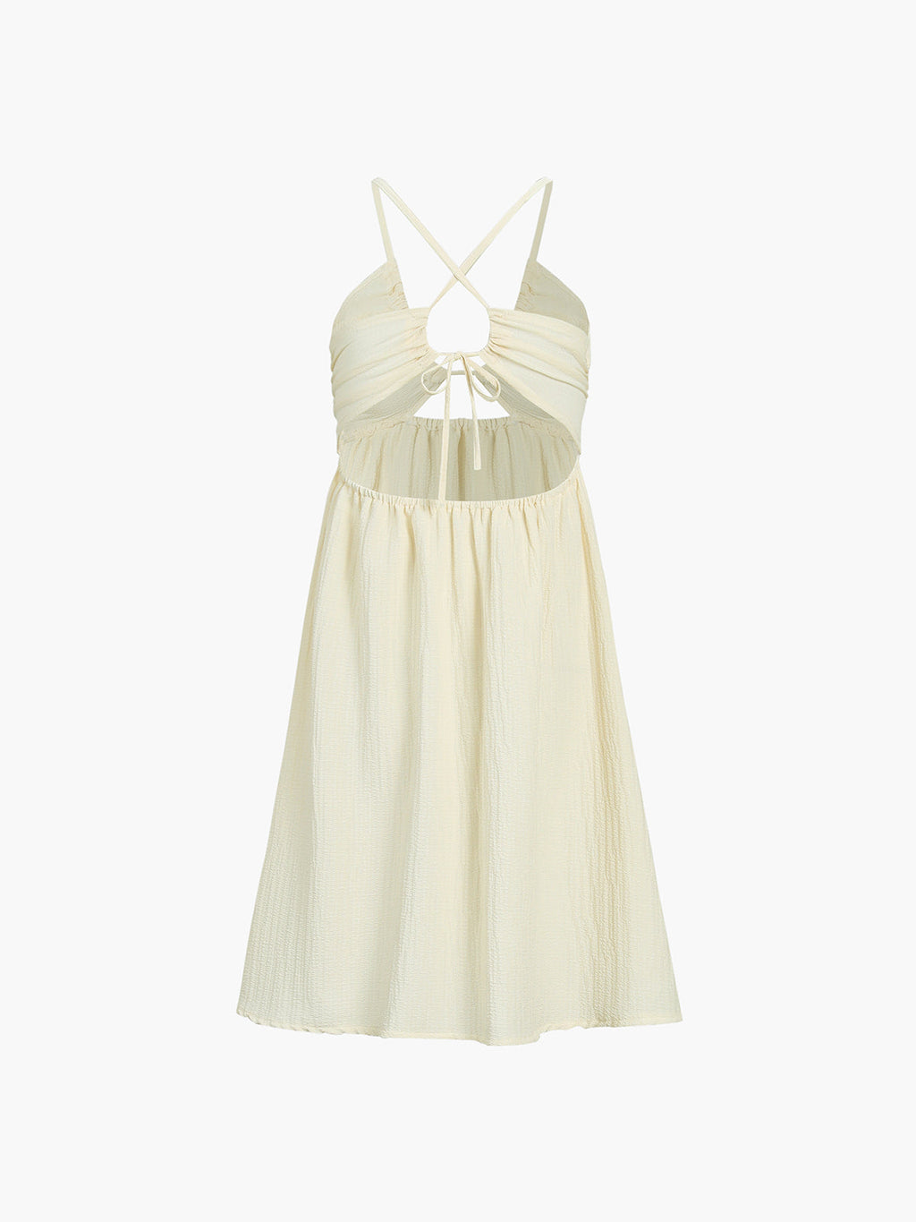 Backless Criss Cross Trendy Split Midi Dress Dresses