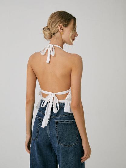 Backless Halter Graceful Tank Top