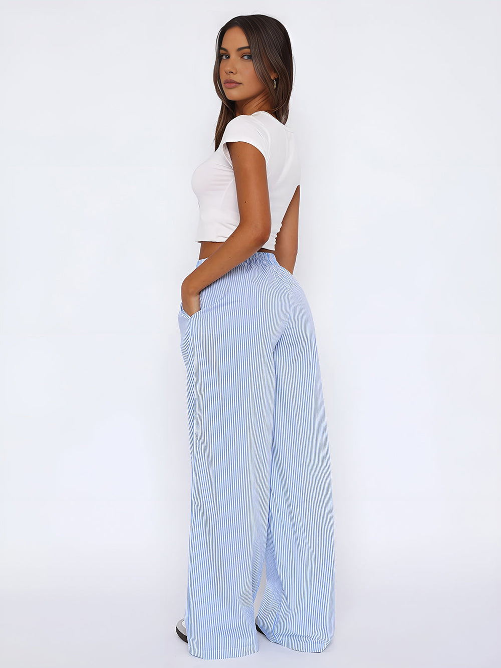 Styling Striped Graceful Long Pants Pants