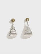Shining Leaf Graceful Hoop Earnings Silver / One Size Earrings