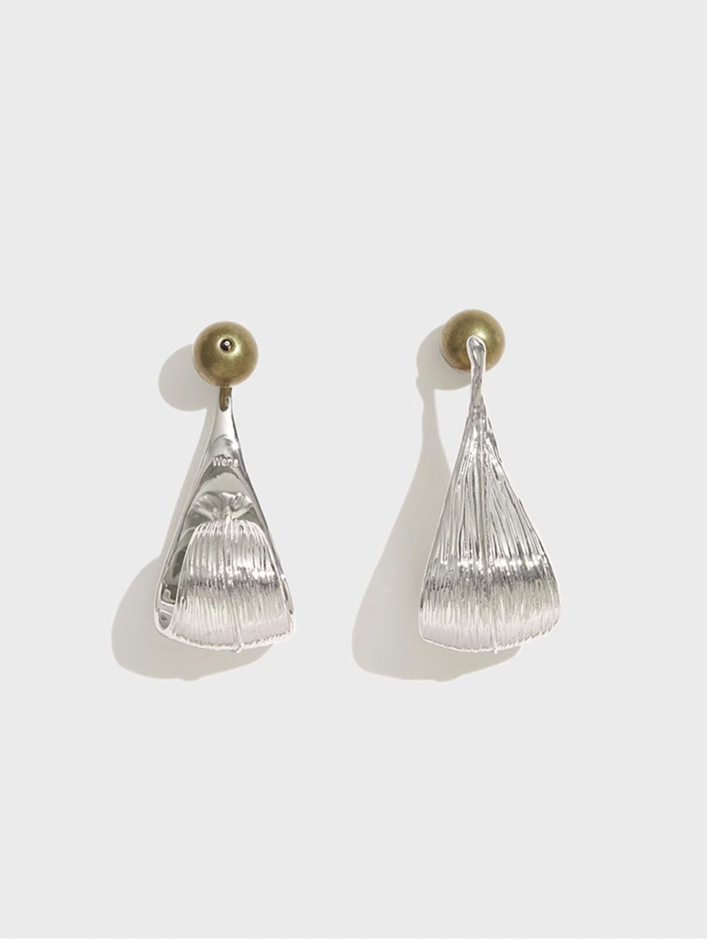 Shining Leaf Graceful Hoop Earnings Silver / One Size Earrings