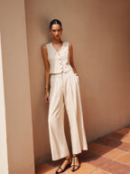 Tailored Button Graceful Suit Waistcoat Vests