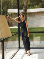Basic Linen Graceful Blends Solid Vest Vests