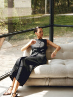 Basic Linen Graceful Blends Solid Vest Vests