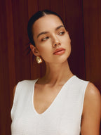 Chunky Teardrop Graceful Statement Earrings Gold / One Size Earrings