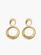 Vintage Round Graceful Bold Pendant Earrings Gold / One Size Earrings